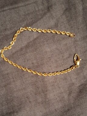 Twisted Rope Bracelet 18K Solid Gold